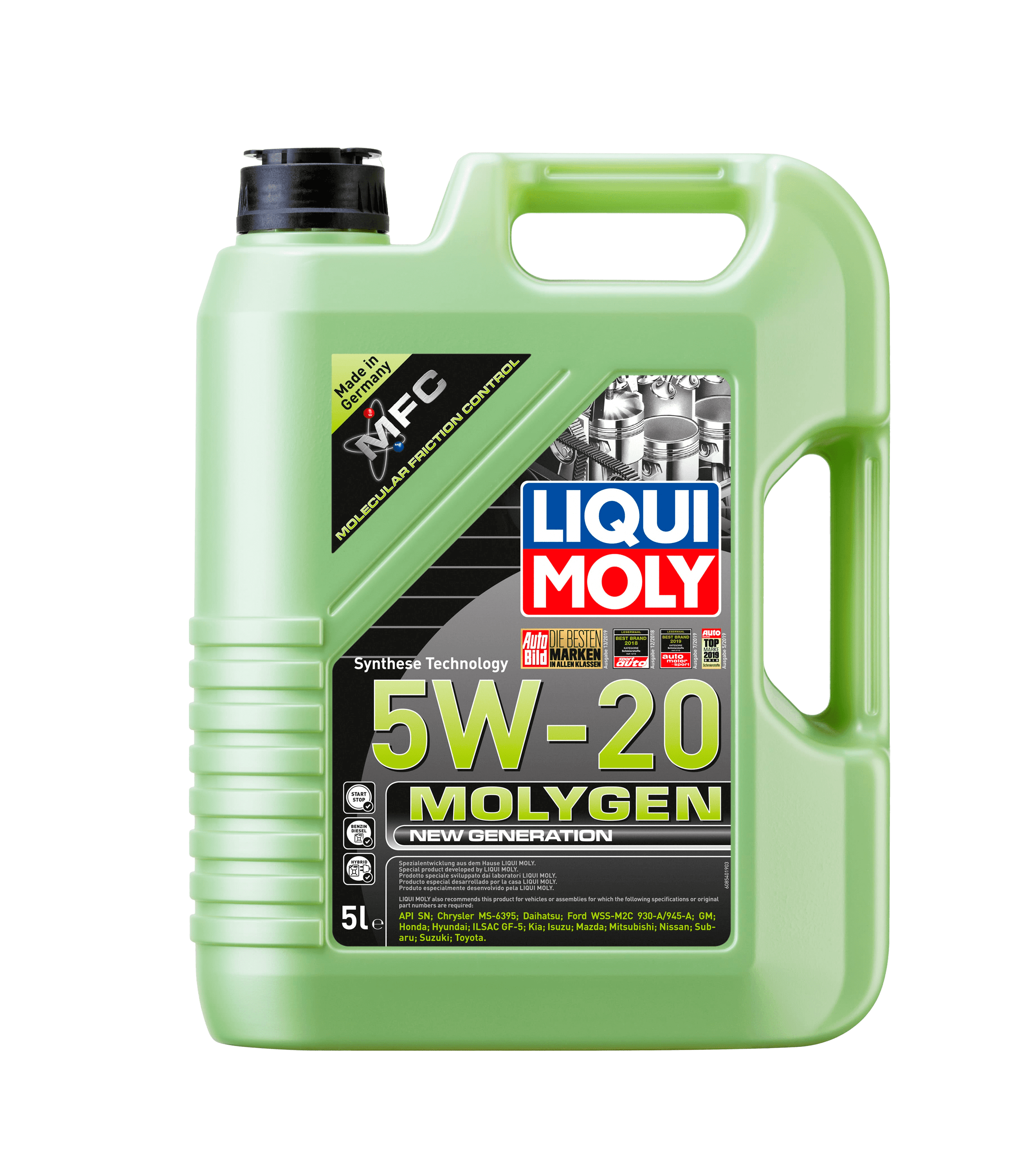 Моторное масло Liqui Moly Molygen New Generation 5W-20, 5л